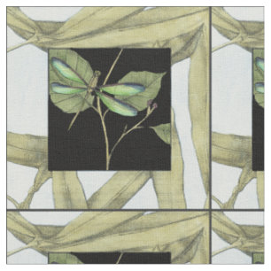 Bladeren met Dragonfly-ingang door Jennifer Goldbe Stof