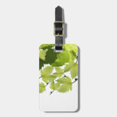Bladeren met druivenwijn bagagelabel (Voorkant verticaal)