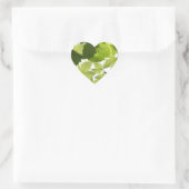 Bladeren met druivenwijn hart sticker (Tas)