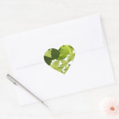 Bladeren met druivenwijn hart sticker (Envelop)