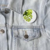 Bladeren met druivenwijn ronde button 5,7 cm (In situ)