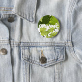 Bladeren met druivenwijn ronde button 5,7 cm (In situ)
