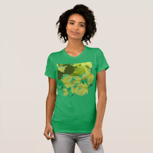 Bladeren met druivenwijn t-shirt