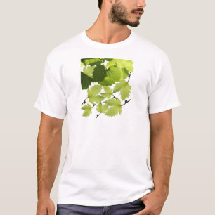 Bladeren met druivenwijn t-shirt