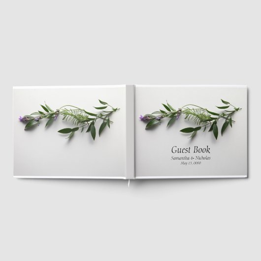 Bladeren met lavendel gastenboek (Volledig)