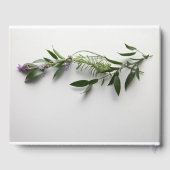 Bladeren met lavendel gastenboek (Achterkant)