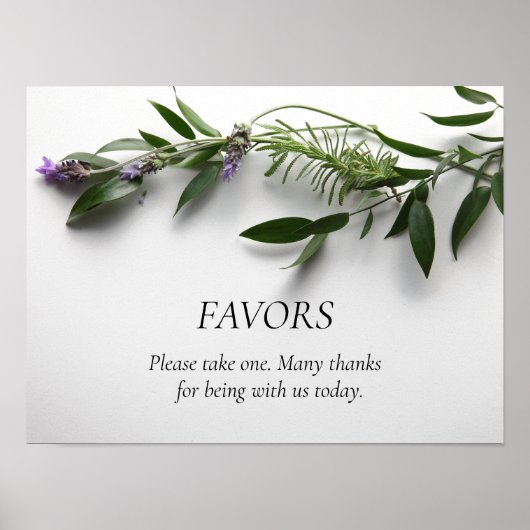 Bladeren met lavendel poster (Voorkant)