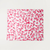 Bladeren met rode waterverf wandkleed (Voorkant (horizontaal))