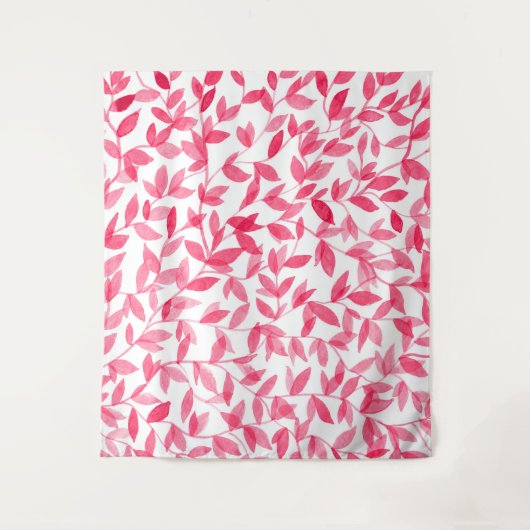 Bladeren met rode waterverf wandkleed (Voorkant)