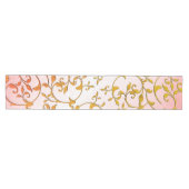 Bladeren met roze tinten scrollen medium tafelloper (Horizontaal)