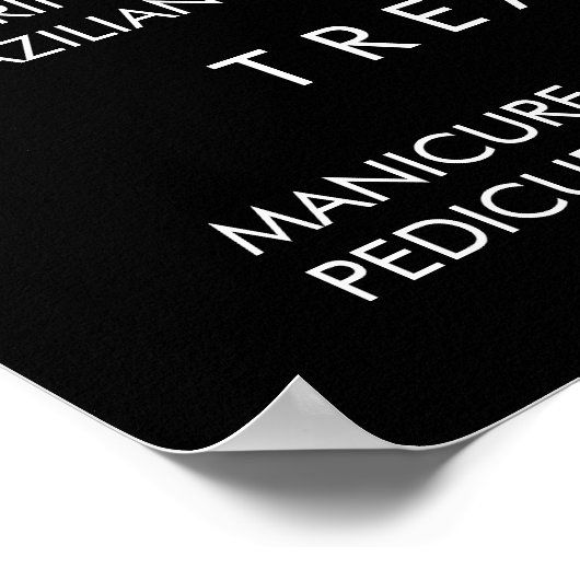 Bladeren Modern Salon Menu Prijslijst Muurposter Poster (Hoek)