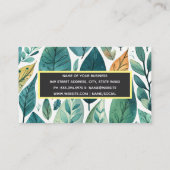 Bladeren Natuur Patroon Achtergrond Visitekaartje (Achterkant)