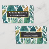Bladeren Natuur Patroon Achtergrond Visitekaartje (Voorkant / Achterkant)
