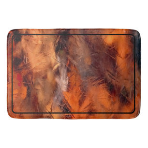 Bladeren onder ijs badmat