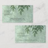 Bladeren op groen visitekaartje (Voorkant / Achterkant)