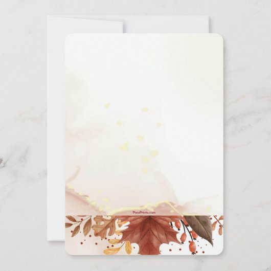 Bladeren op het platteland kaart (Achterkant)