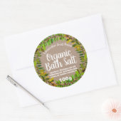 bladeren op kraft Organic Bath Salt Labels (Envelop)