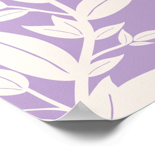 Bladeren Paarse Poster (Hoek)