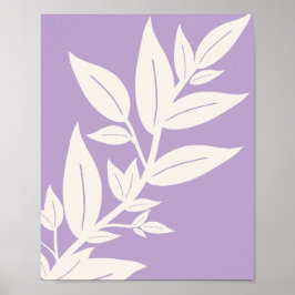Bladeren Paarse Poster