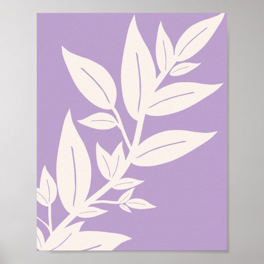 Bladeren Paarse Poster (Voorkant)