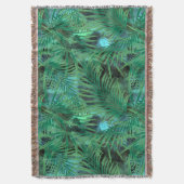 Bladeren, palm, bomen, groen, blauw, tropisch deken (Voorkant Verticaal)