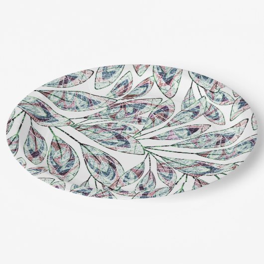 Bladeren. Papieren Bordje (Gekanteld)