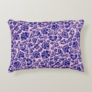 Bladeren patroon.13.bw Roze BG Accent Kussen