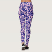 Bladeren patroon.13.bw Roze BG Leggings (Achterkant)