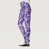 Bladeren patroon.13.bw Roze BG Leggings (Links)