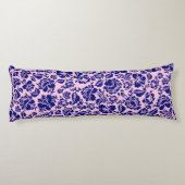 Bladeren patroon.13.bw Roze BG Lichaamskussen (Achterkant)