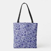 Bladeren patroon.13.bw uit witte BG Tote Bag (Achterkant)