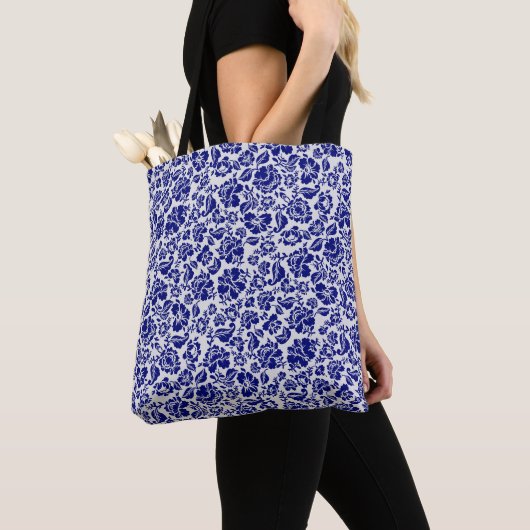 Bladeren patroon.13.bw uit witte BG Tote Bag (Dichtbij)