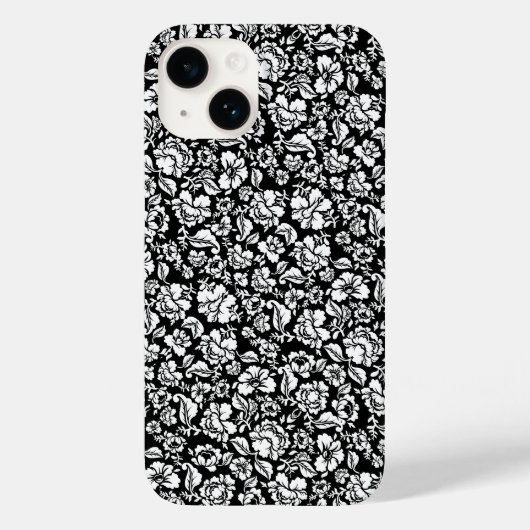 Bladeren patroon 14b. zwart BG Case-Mate iPhone Case (Achterkant)