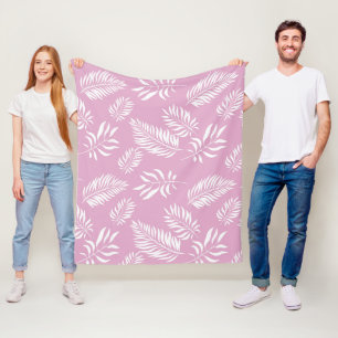 Bladeren Patroon 15 Fleece Deken