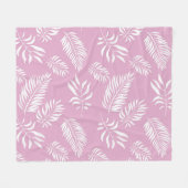 Bladeren Patroon 15 Fleece Deken (Voorkant (Horizontaal))