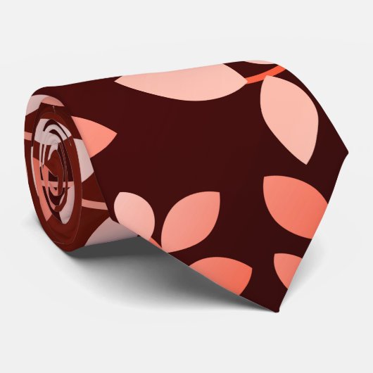 Bladeren Patroon 8 Stropdas (Opgerold)