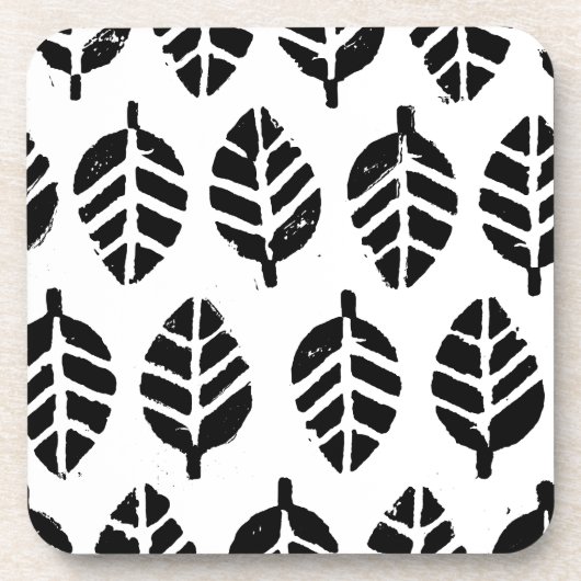 Bladeren Patroon Aardappel Print Bier Onderzetter (Voorkant)