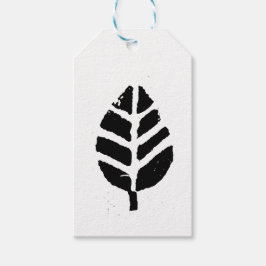 Bladeren Patroon Aardappel Print Cadeaulabel