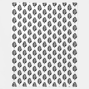 Bladeren Patroon Aardappel Print Fleece Deken