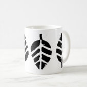 Bladeren Patroon Aardappel Print Koffiemok (Voorkant rechts)
