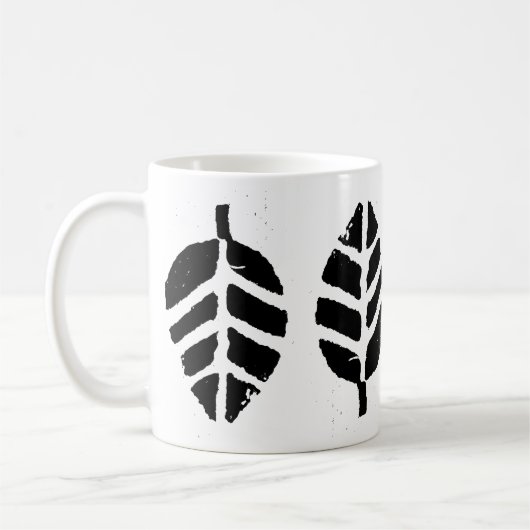 Bladeren Patroon Aardappel Print Koffiemok (Links)