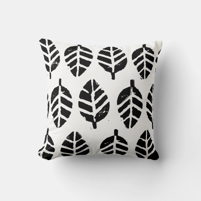 Bladeren Patroon Aardappel Print Kussen (Voorkant)