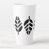 Bladeren Patroon Aardappel Print Latte Mok (Voorkant)