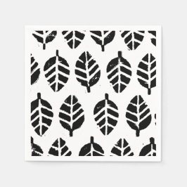 Bladeren Patroon Aardappel Print Servet