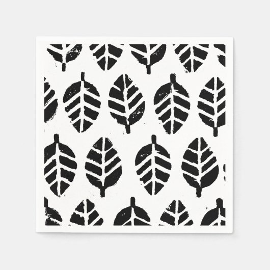 Bladeren Patroon Aardappel Print Servet (Voorkant)