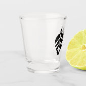 Bladeren Patroon Aardappel Print Shot Glas (Links)