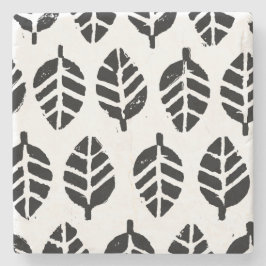 Bladeren Patroon Aardappel Print Stenen Onderzetter
