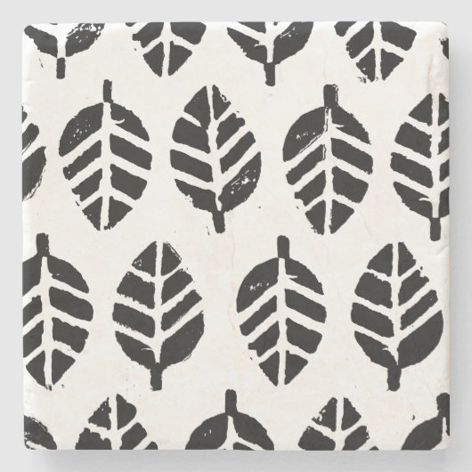 Bladeren Patroon Aardappel Print Stenen Onderzetter (Voorkant)