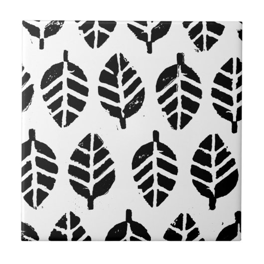 Bladeren Patroon Aardappel Print Tegeltje (Voorkant)