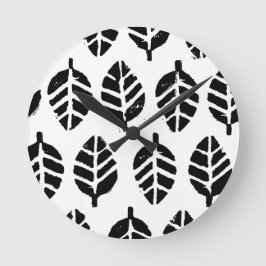 Bladeren Patroon Aardappel Print Wandklok